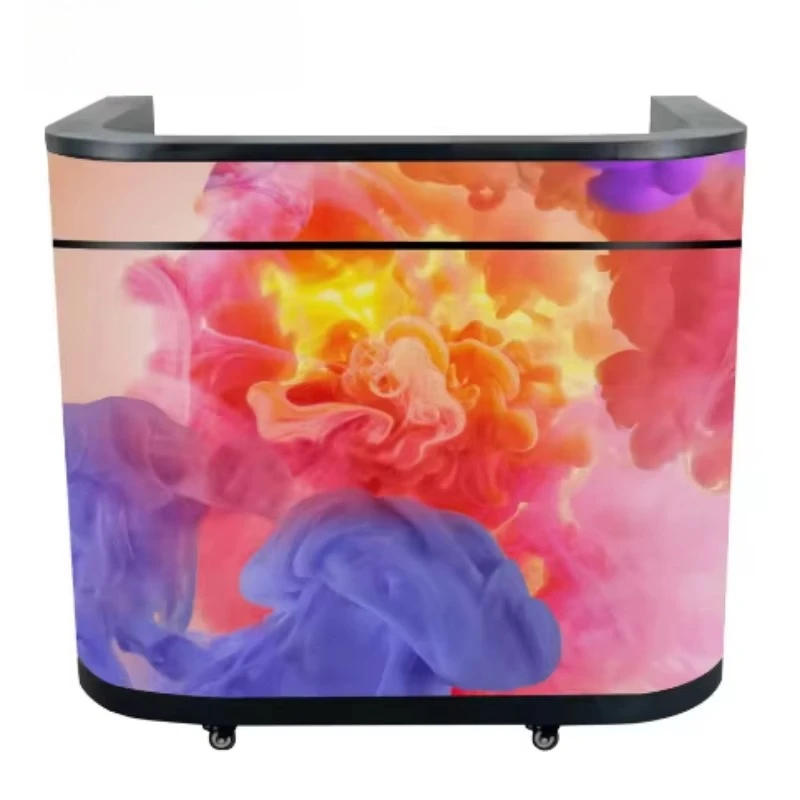 2026 New Design Indoor Advertisement P1.86mm DJ Booth  Table Front Desk  Display Reception Desk  Display