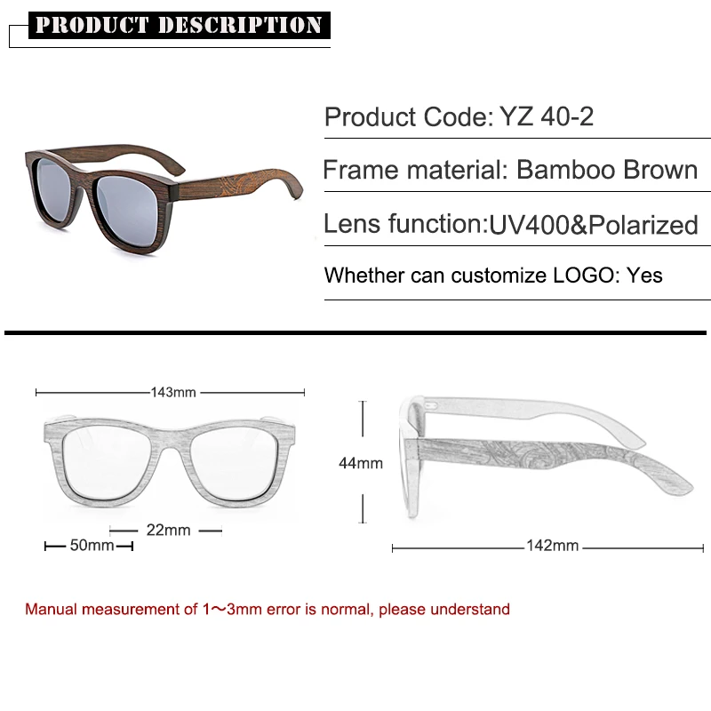 New Style Bamboo Woven Fashion Personality Frame,Trendy Leg Pattern, Logo Printable For Men and Women Driving Sunglasses