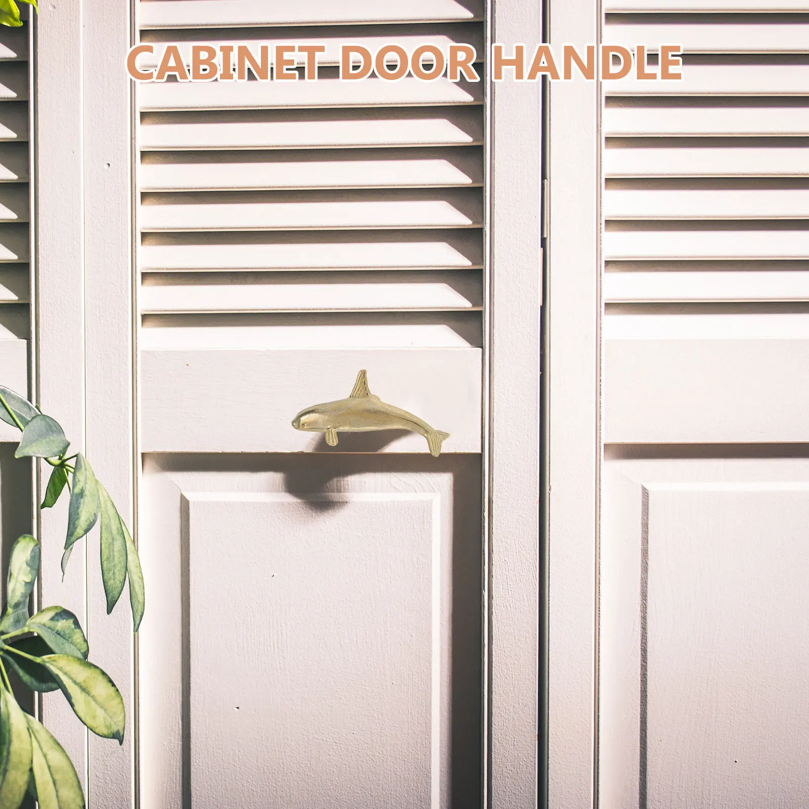 

Brass Dolphin Drawer Knob Vintage Cabinet Handle for Kitchen Bathroom Dresser Furniture Ocean Style Solid Brass Pulls Animal