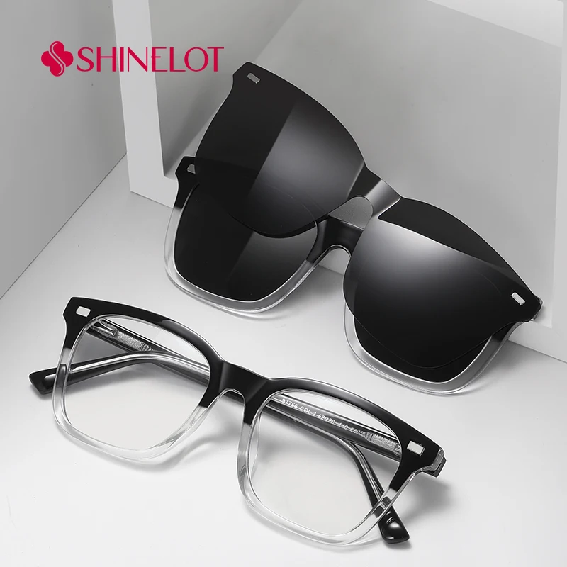 

97756 Three Layer Mirror Set Men Clip on Sunglasses Magnetic Polarization Sun Glasses Male Glasses Shades Travel Eyewear