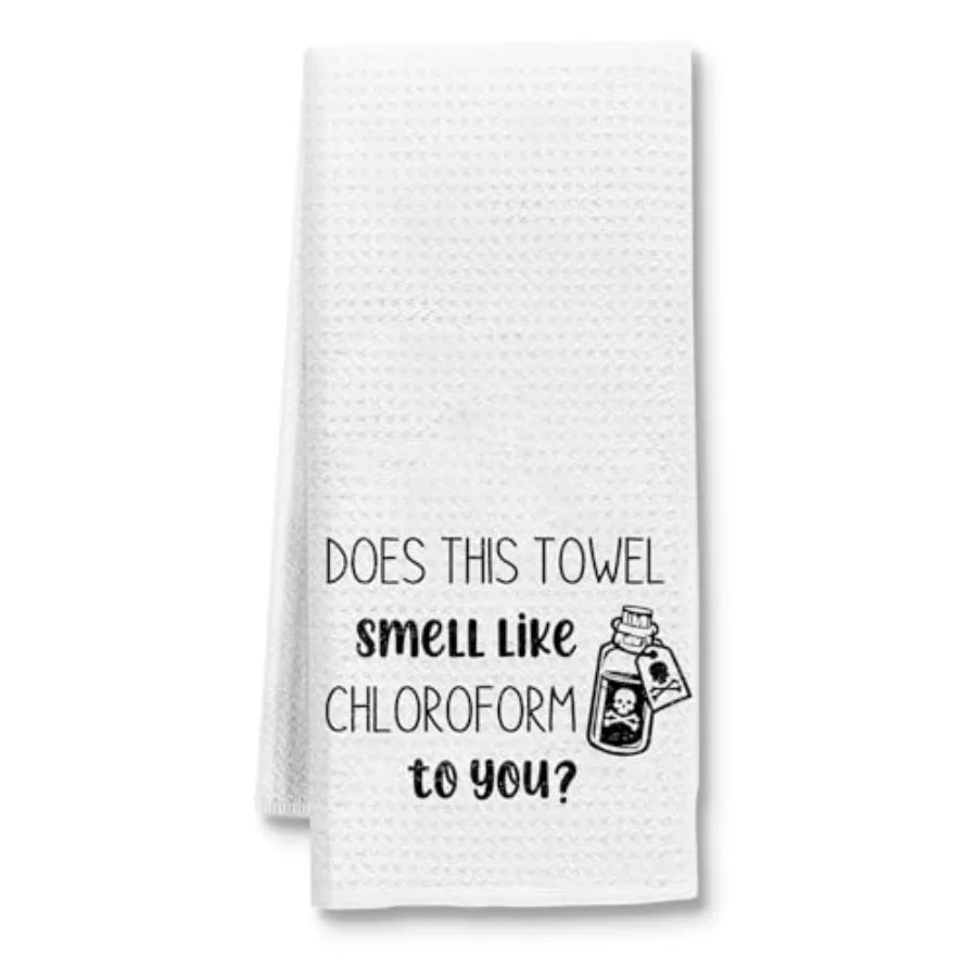 Esto toalla que el olor a la cloreforma para ti Divertidos toallas de cocina y toallas de mano Toallas de cocina Saco de harina para mamá abuela