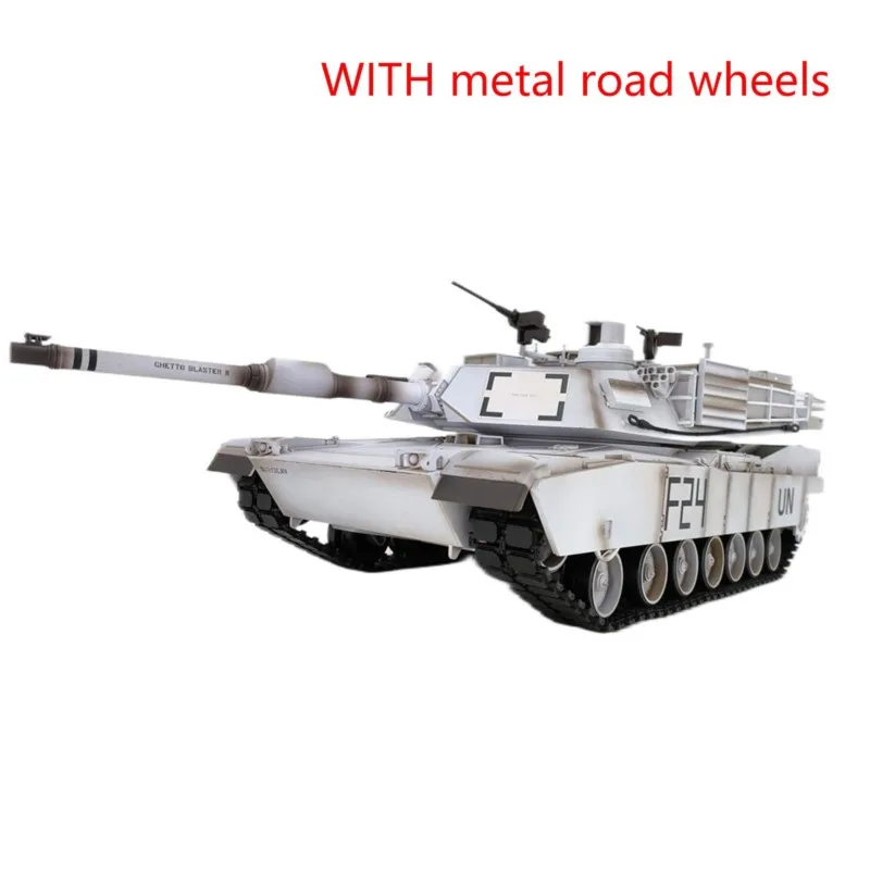1:16 Henglong RC Tank M1A2 Abrams 3918 TK7.0 Wireless Controlled Vechiels Models Barrel Recoil BB IR Steel Gearbox Metal Wheels