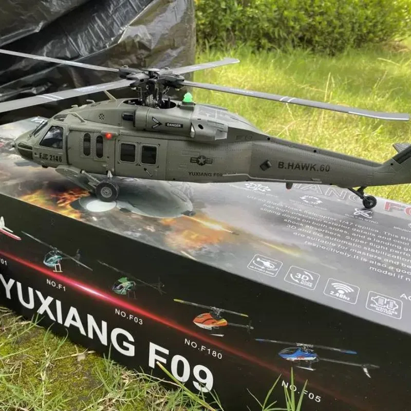 

Rc Remote Controlled Aircraft Black Hawk Helicopter Yxznrc F09 Uh60 Utility 6ch 6-Axis Gyro 3d6g Dual Brushless Motor Rtf Rc