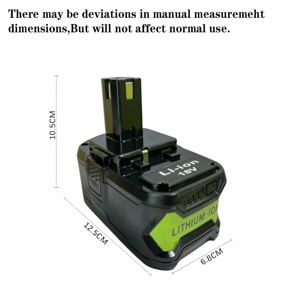 18V 6000mAh Battery For Ryobi P108 Li-ion Rechargeable Battery BPL1820 P108 P109 P106 P105 P104 RB18L50 Power Tool Baterry