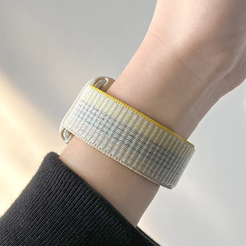 Нейлоновая петля для Apple Watch, ремешок 44 мм, 45 мм, 49 мм, 46 мм, 40 мм, 41 мм, 38 мм, 42 мм, браслет Correa iWatch Series 6 Se 7 8 9 10 ultra2, ремешок
