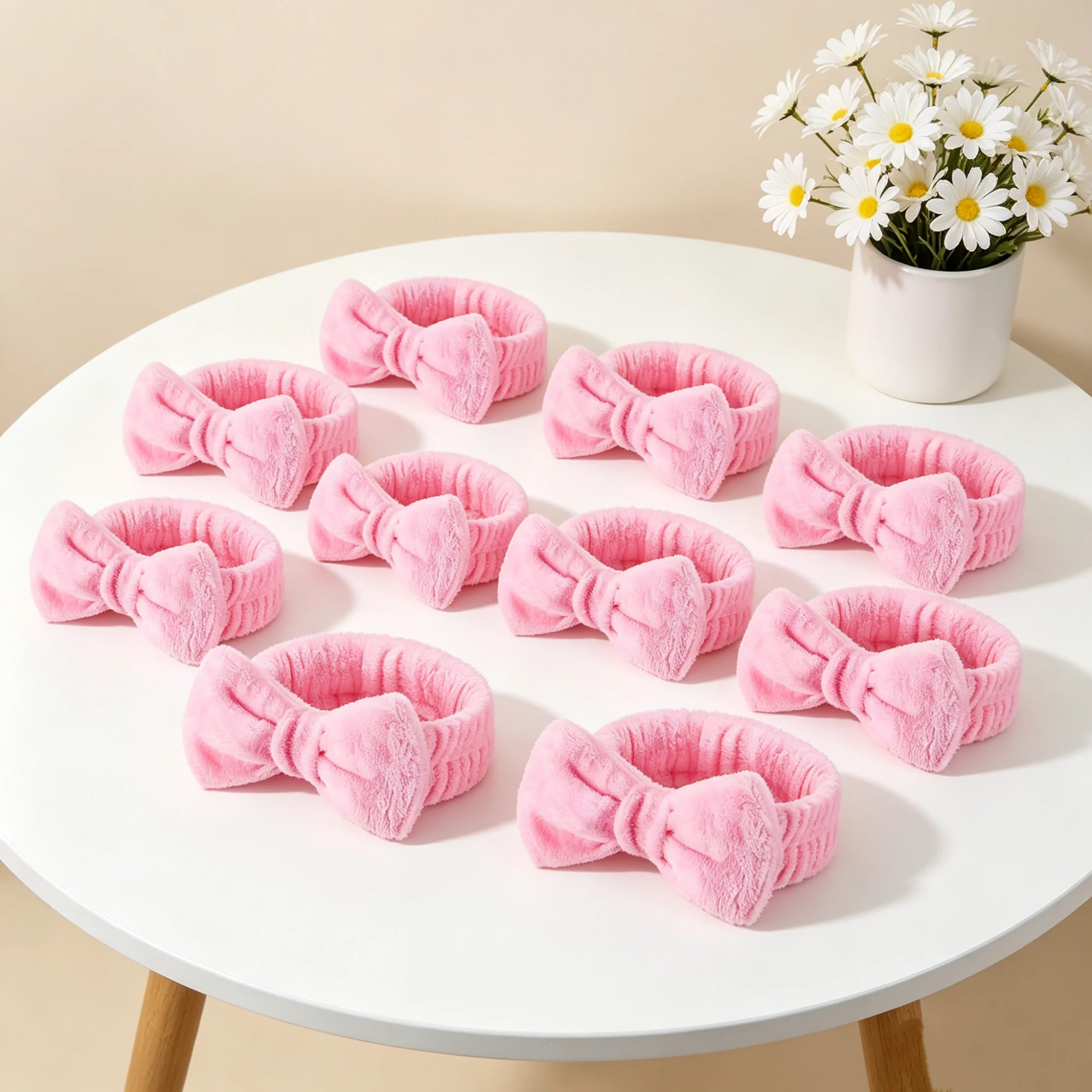 10 Pieces Women's Elastic Makeup Face Wash Hair Rings