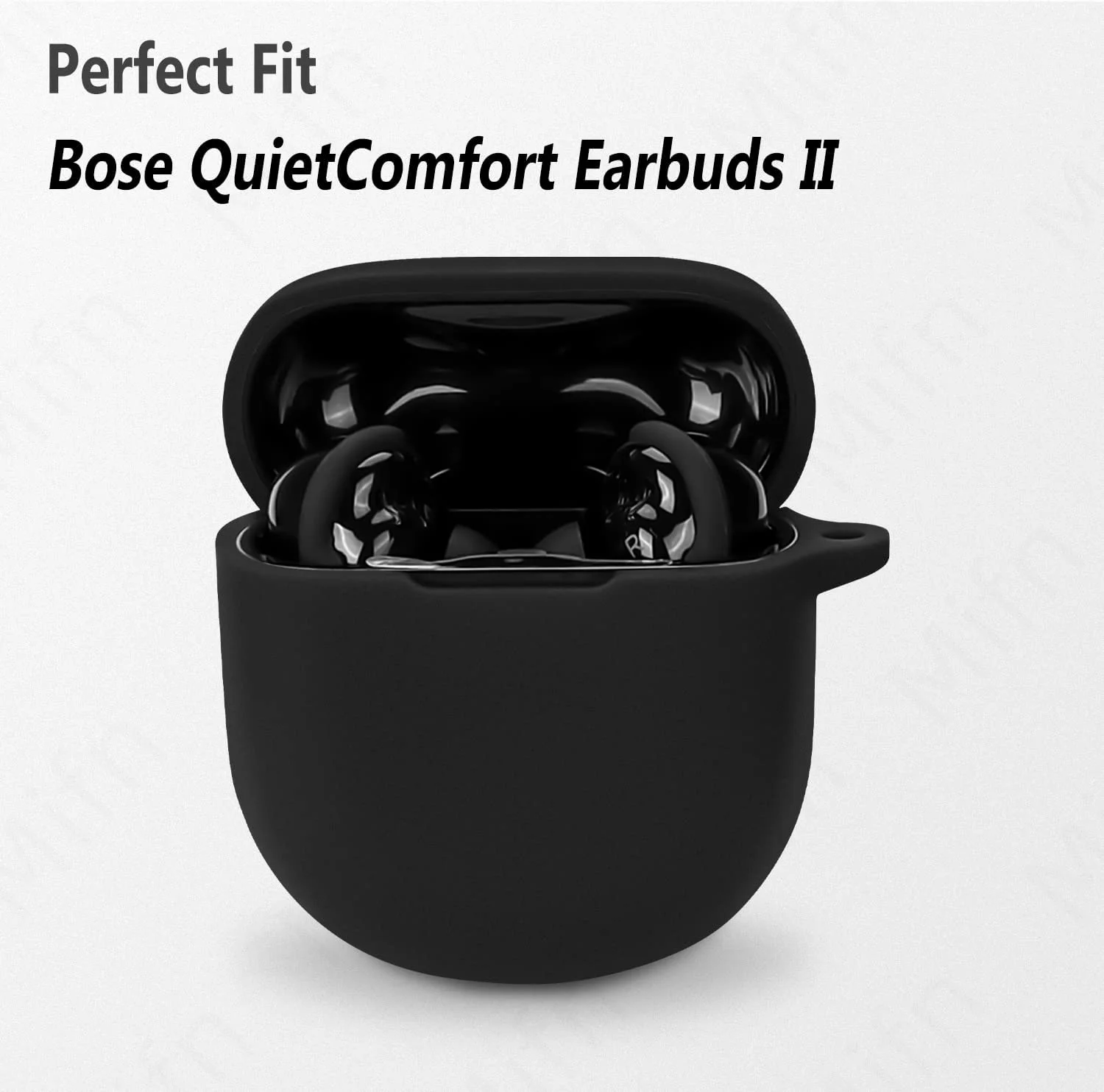 Силиконовый чехол для Bose QuietComfort Earbuds II 2022, противоударный кожаный чехол с брелком и карабином для Bose QuietComfort Earbuds 2