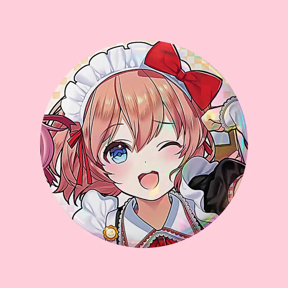 Cartoon-Spielfigur Sayori Anstecknadeln 25 32 44 58 75 mm Runde Cosplay-Pins Taschendekoration Fans Sammlerstücke Freunde Geschenke Brosche Souvenir – Detail 13