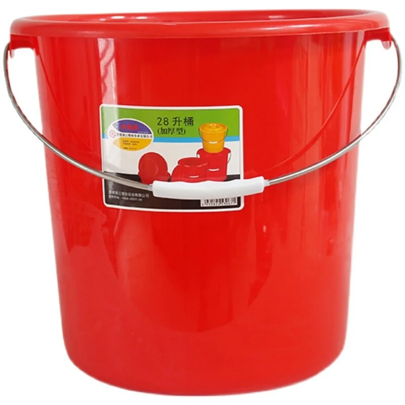 

Thick Plastic Water Bucket Durable Red Cleaning Bucket Commercial Grade for Dormitory Use Large Size round Bucket Household E...