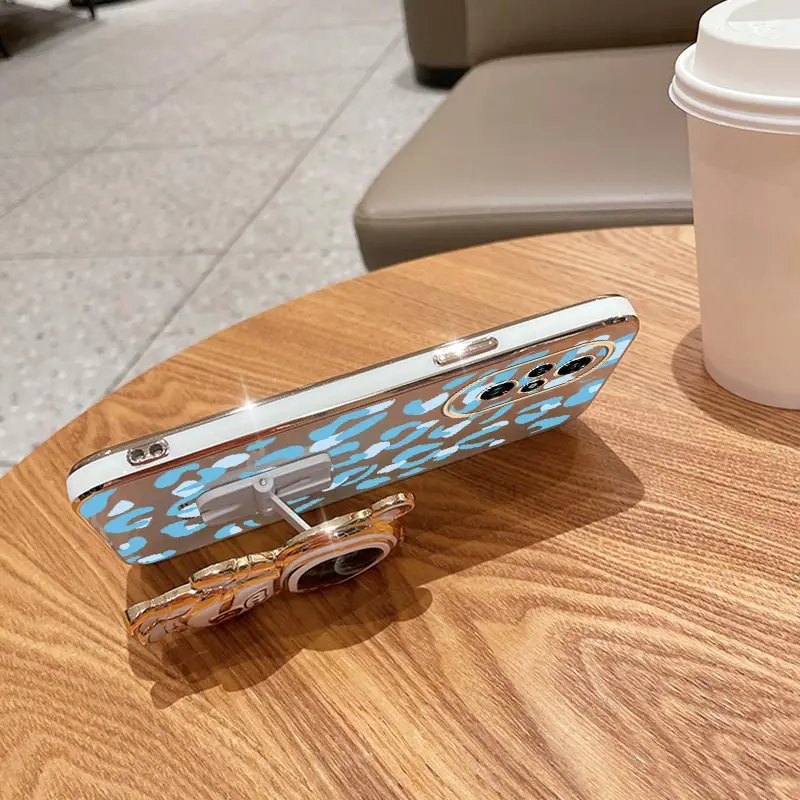 لؤلؤة حزام الحبل ليوبارد طباعة الدب حامل هاتف حافظة لهاتف هواوي هونور 9X برو 60 70 80 90 100 200 300 برو الترا Y9s