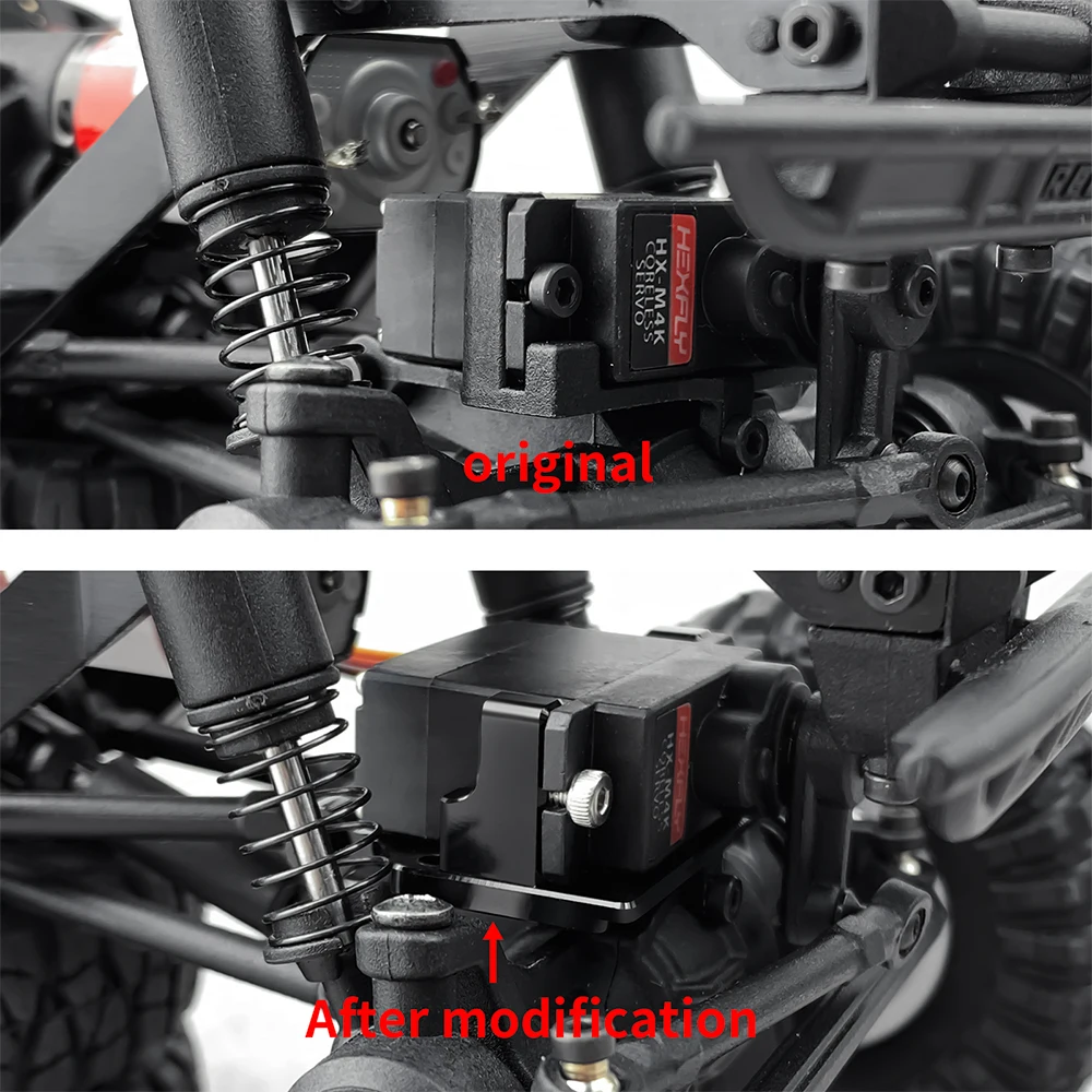 YEAHRUN Aluminum Alloy Servo Mount Holder Servo Fixed Bracket for  for 1/18 Ascent Rock Crawler Car Upgrade Parts