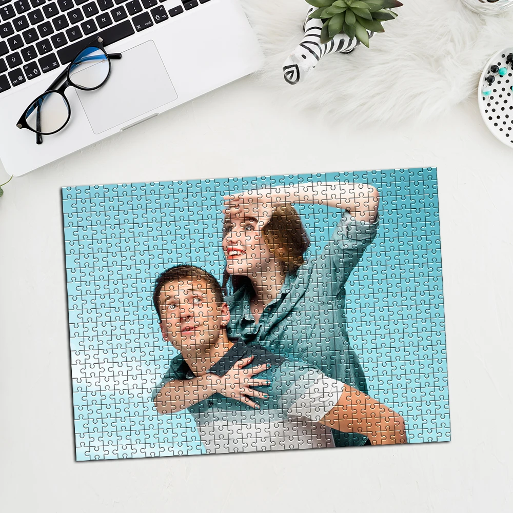 35/150/300/500/1000pcs Personalized couple Poster Personalize Custom Photo Puzzle Custom DIY Personalised Photo Portrait Puzzles
