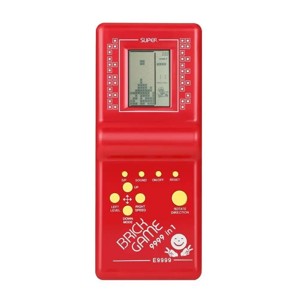 Classic Handheld Game Machine para crianças, Jogo de tijolos, Brinquedo com Music Player