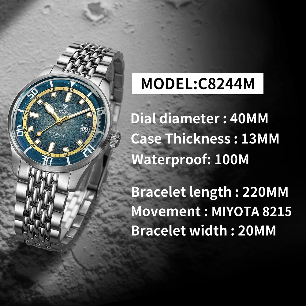 スチーム
キッチンクリーナー CADISEN C8244 Sapphire Glass Watches Men Japan MIYOTA 8215 Men`s