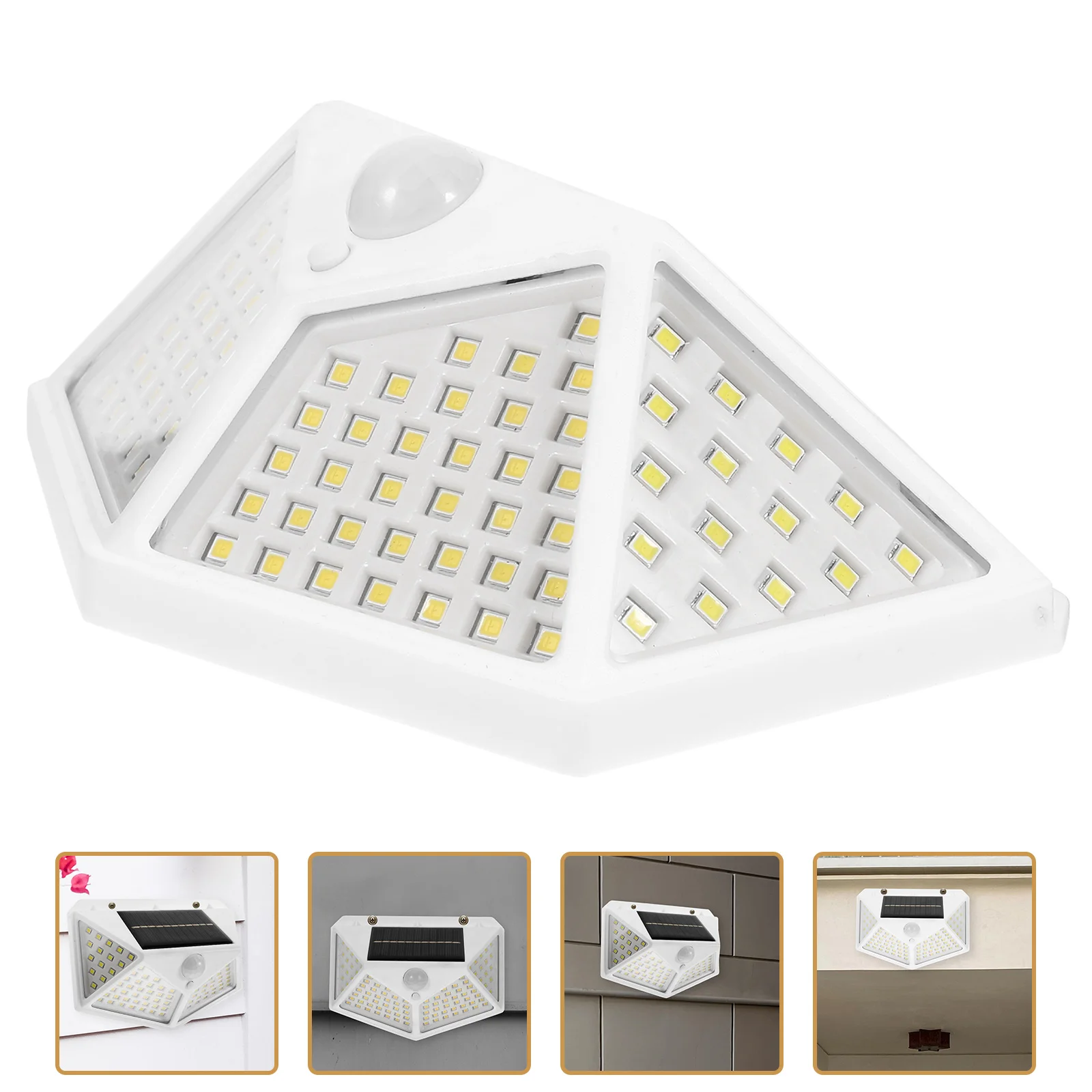 

102 LED Wall Lights Outdoor Waterproof Motion Solar Pathway Lights Sensor R om Color Garden Fence Deck Yard