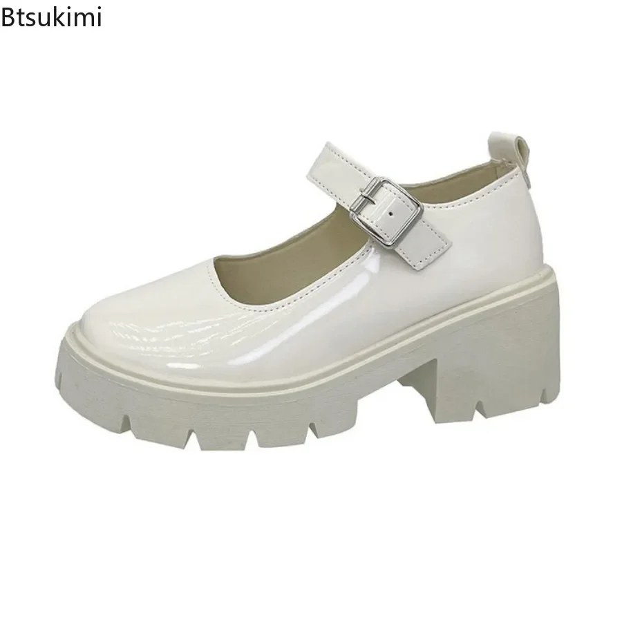 New Japanese Style Women's Thick Soled JK Uniform Shoes Lolita Platform Small Leather Shoes Ladies Fashion Versatile Retro Pumps