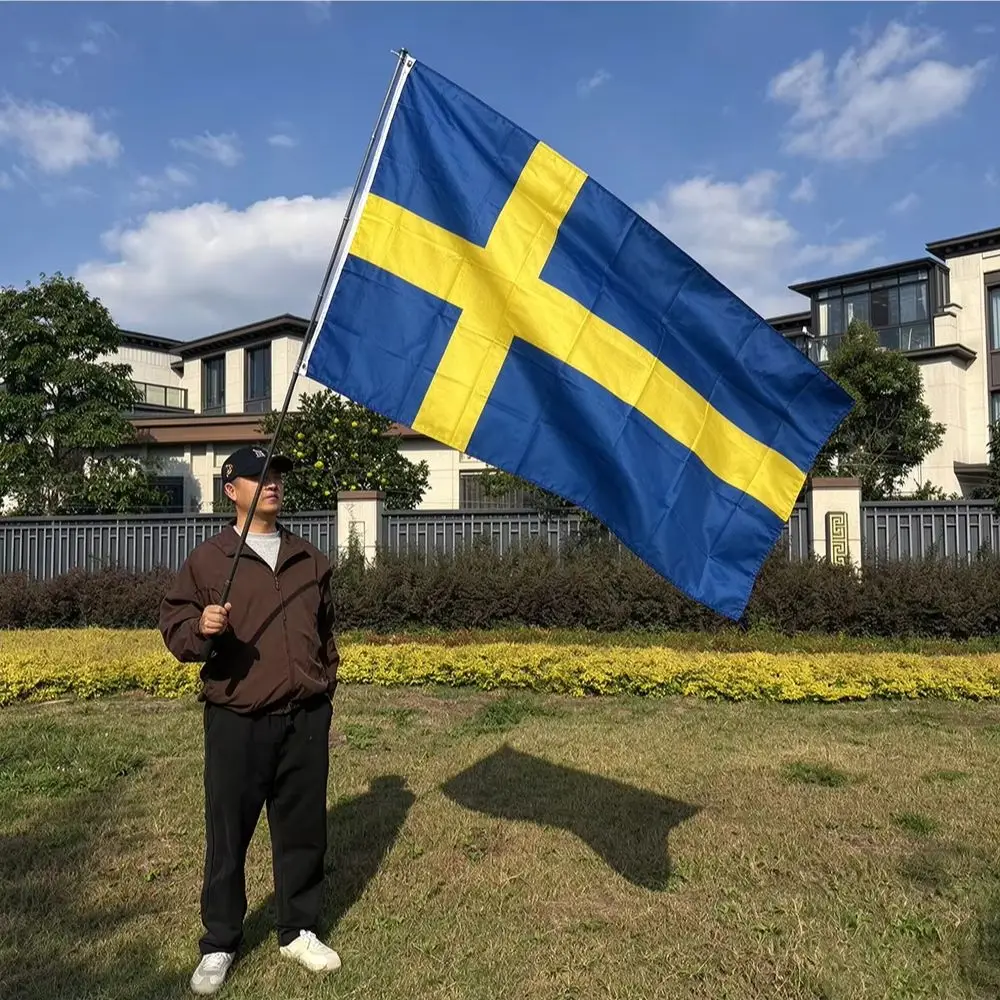 Sweden National Flag 150x90cm Large 3x5 FT Polyester hanging Sweden banner Sweden flag Outdoor Indoor Decoration