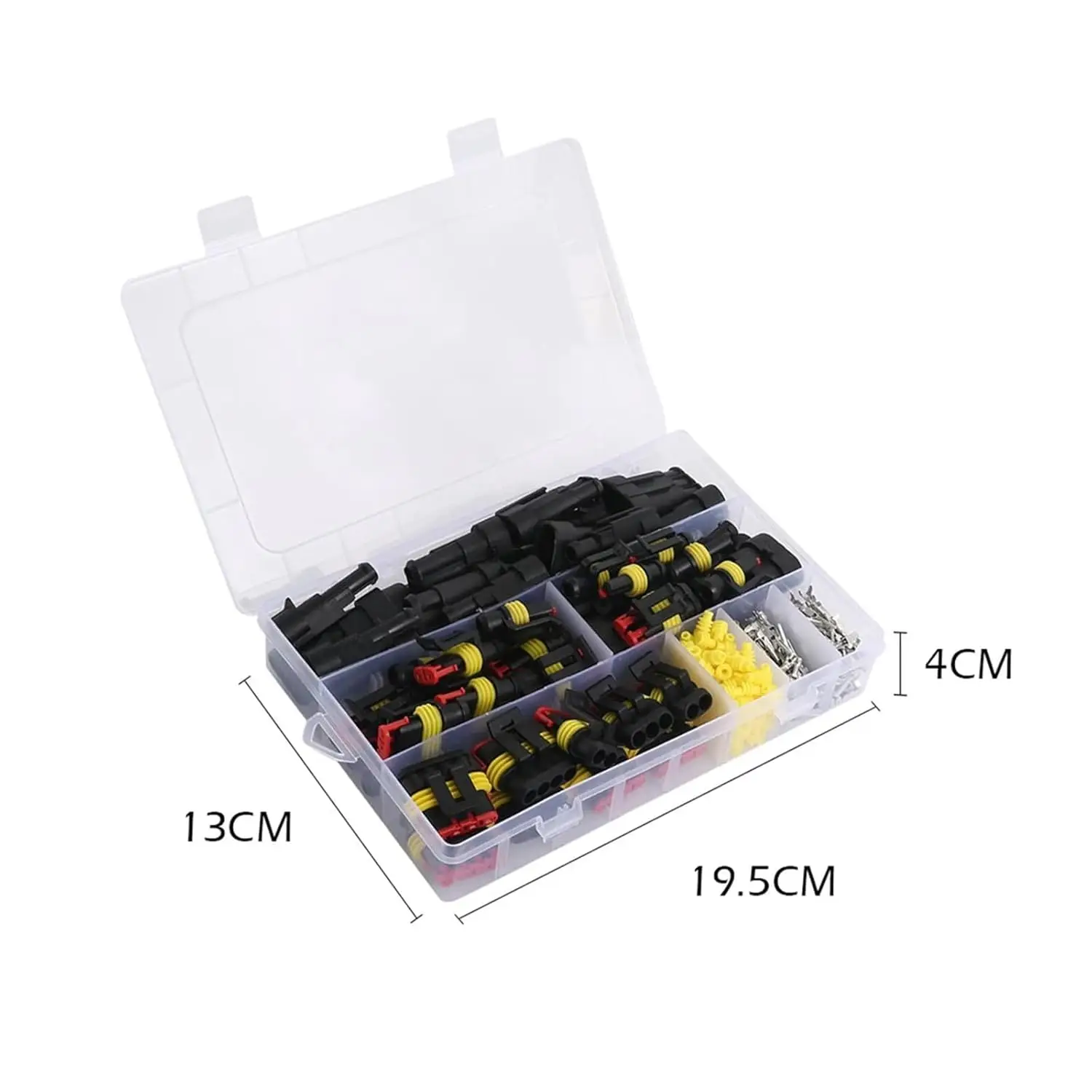 352 Pz Terminali per connettori elettrici impermeabili Connettori per cavi elettrici automobilistici Connettore 1/2/3/4 pin Maschio e femmina
