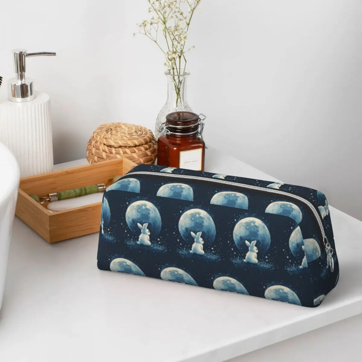 Cute Space Little Bunny Rabbit Pencil Cases for Students Gifts Pen Box Pencil Bag Pencil Pouch Pen Holder