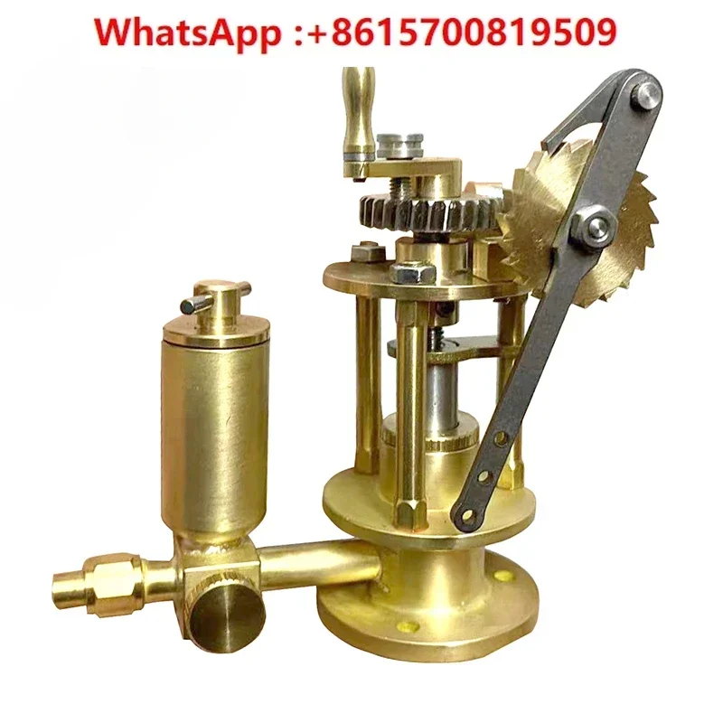 Miniature Brass Steam Mechanical Oil Pump P100 Stainless Steel High-speed Rotation Driven Gear Assembly Experimental Model Toy