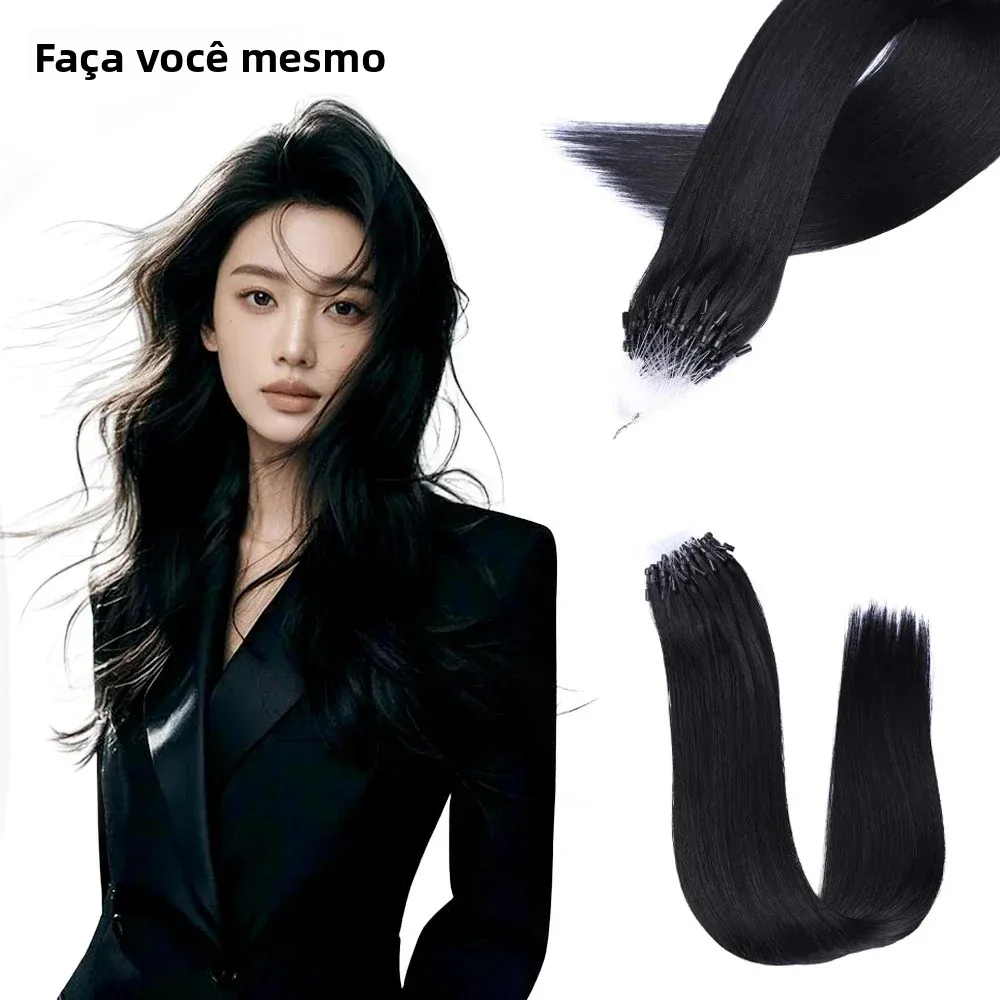 diyomo-リアルヘア-マイクロリンク-ヘアピース-レミーヘア品質-50g-シームレスで目立たない-再利用可能、しっかりしていて快適