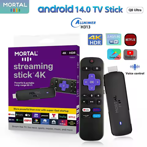 Factory Directly Mortal Q8 Ultra TV Stick 4K Android 14 Allwinner H313 2.4G&amp;5G Wifi 2GB 16GB tv box tv stick 4k Free Live TV