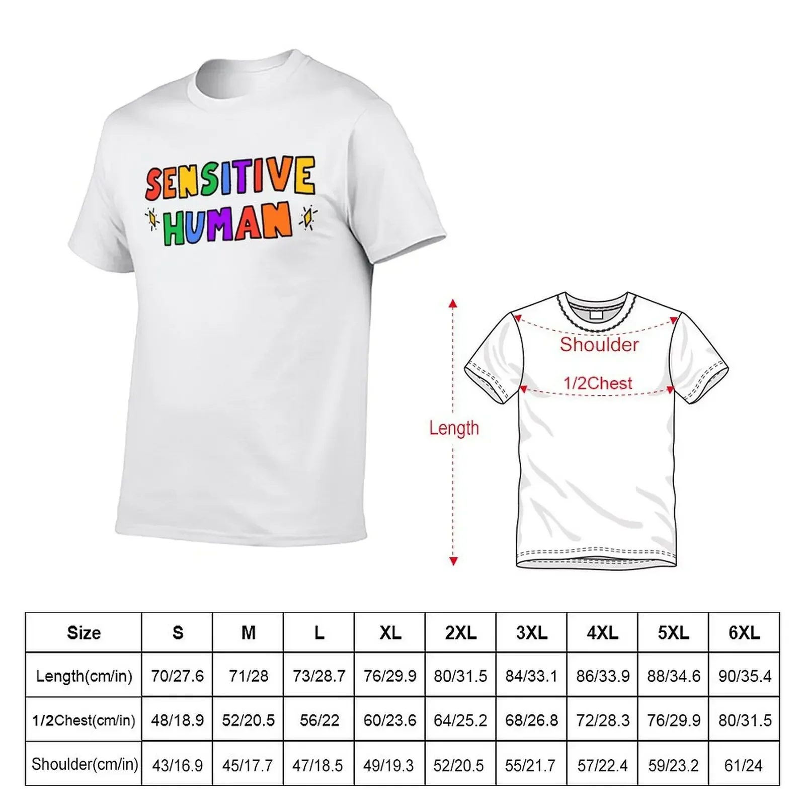 Sensitive Human T-Shirt customs design your own quick-drying summer tops fruit of the loom mens t shirts