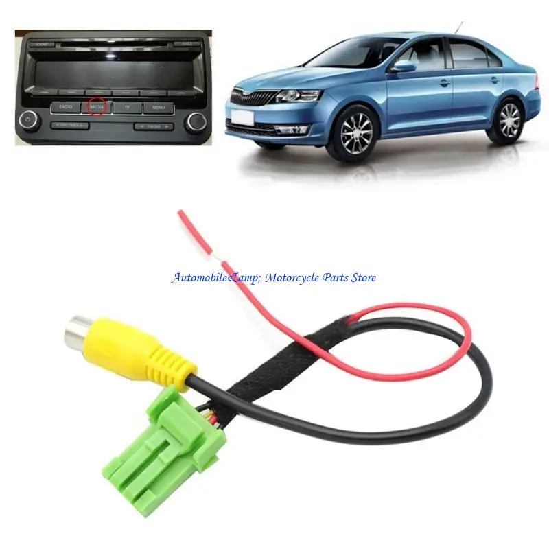 H7BD Replacement Backup Camera Parking Reverse Camera RCA Video Cable Car Rear View Camera RCA Video Cable Adapter for