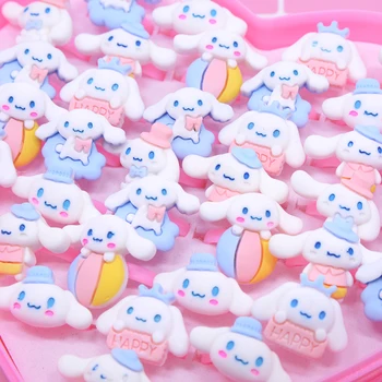 20pcs sanrio cinnamoroll קריקטורה כלב כלב ילדים אצבע ילדה טבעות טובות לילדים יום הולדת למסיבת צעצוע מתנות