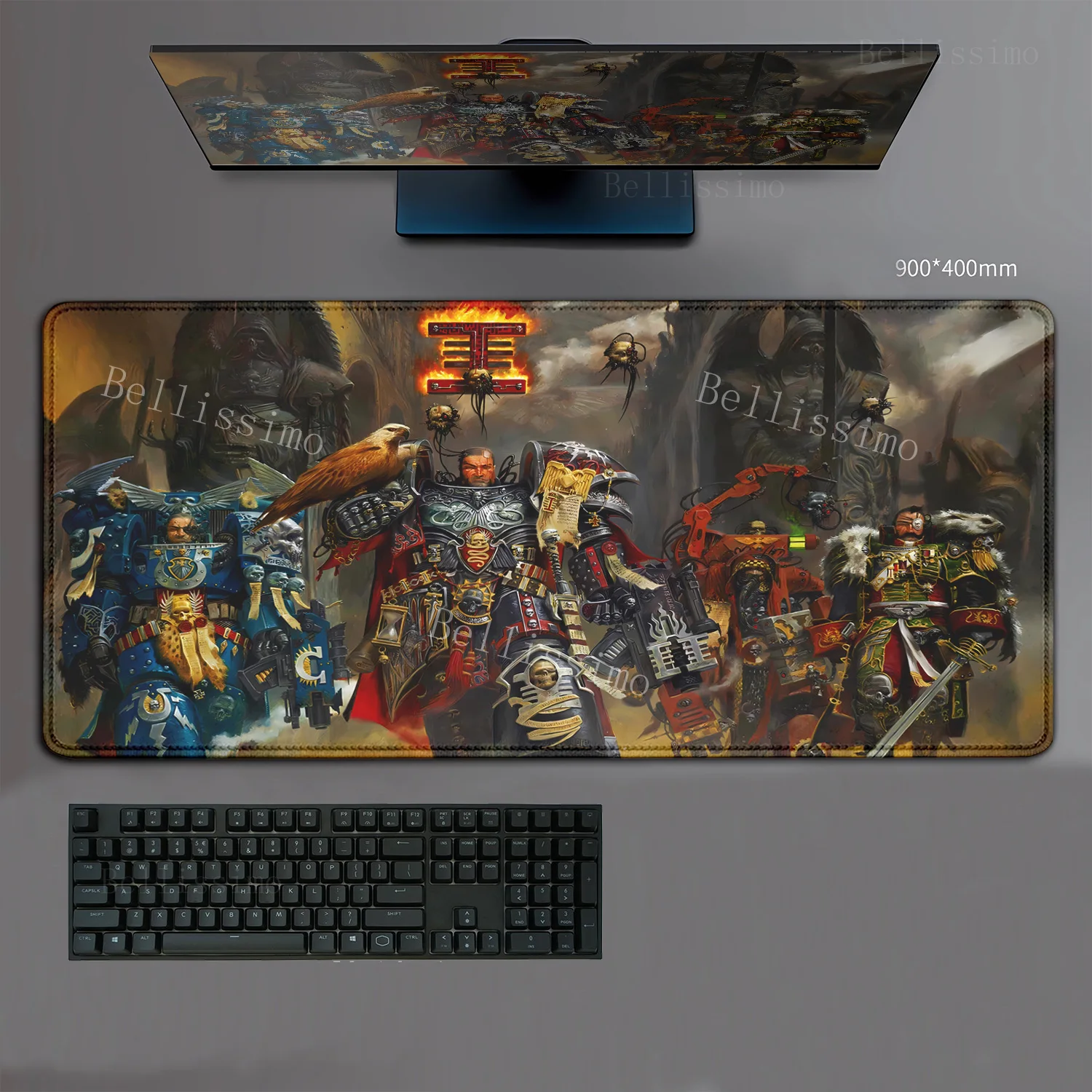 

W-Warhammer 40K 900x400mm Gaming mousepad teclado mouse pad Large Gamer Keyboard desk mat XXL PC Mat Extended Office accessories