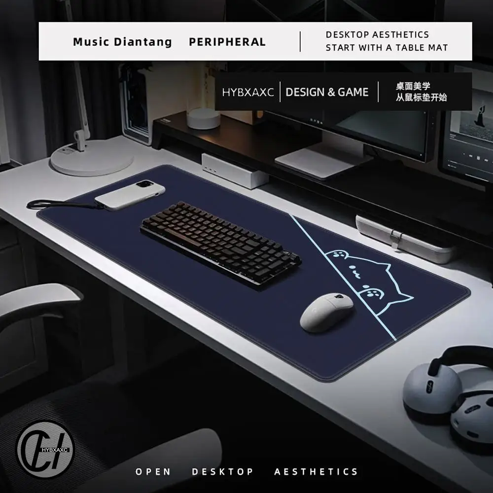 Tappetini da gioco per tastiera da scrivania Tappetino per mouse per gatti Kawaii Tappetino per scrivania per giocatori Desktops Tappetino per mouse da ufficio Accessori da gioco Tappeto per la casa