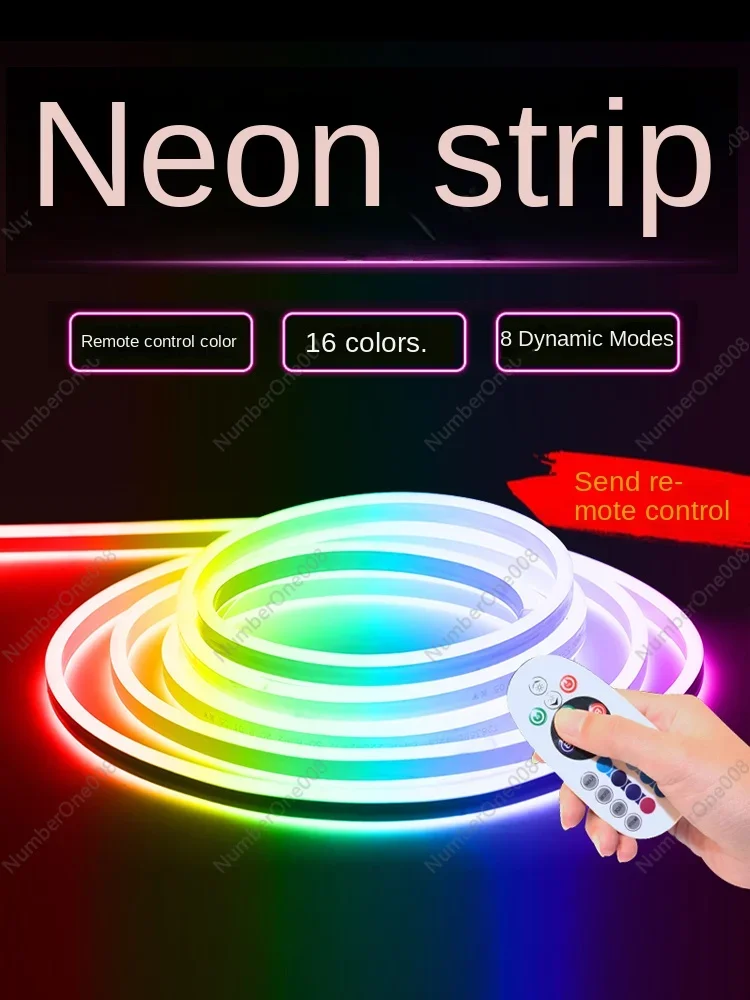 

Светодиодный Neon Flexible Soft светильник ремень красочный 220V изменение цвета красочная атмосфера светильник Bar Outdoor Waterproof