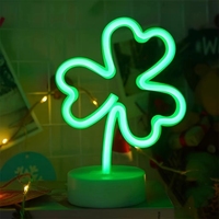 Clover neon lights, USB/battery powered green lucky decoration, birthday gift, home art creative gift, St. Patrick's Day gift