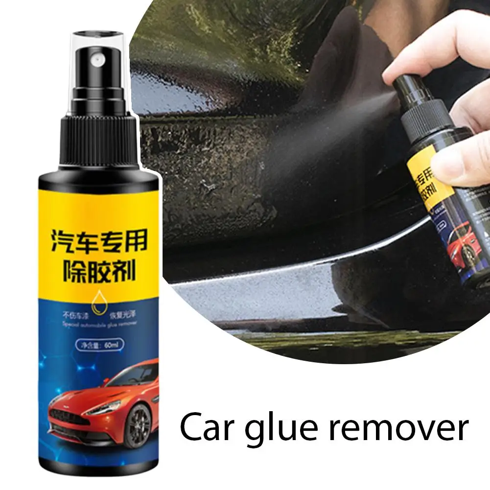 60ml Quick And Convenient Sticker Remover Plastic Squeegee Car Glass Car Lettering Glue Label Glue Care Spray Cleaner Remov Z6W0
