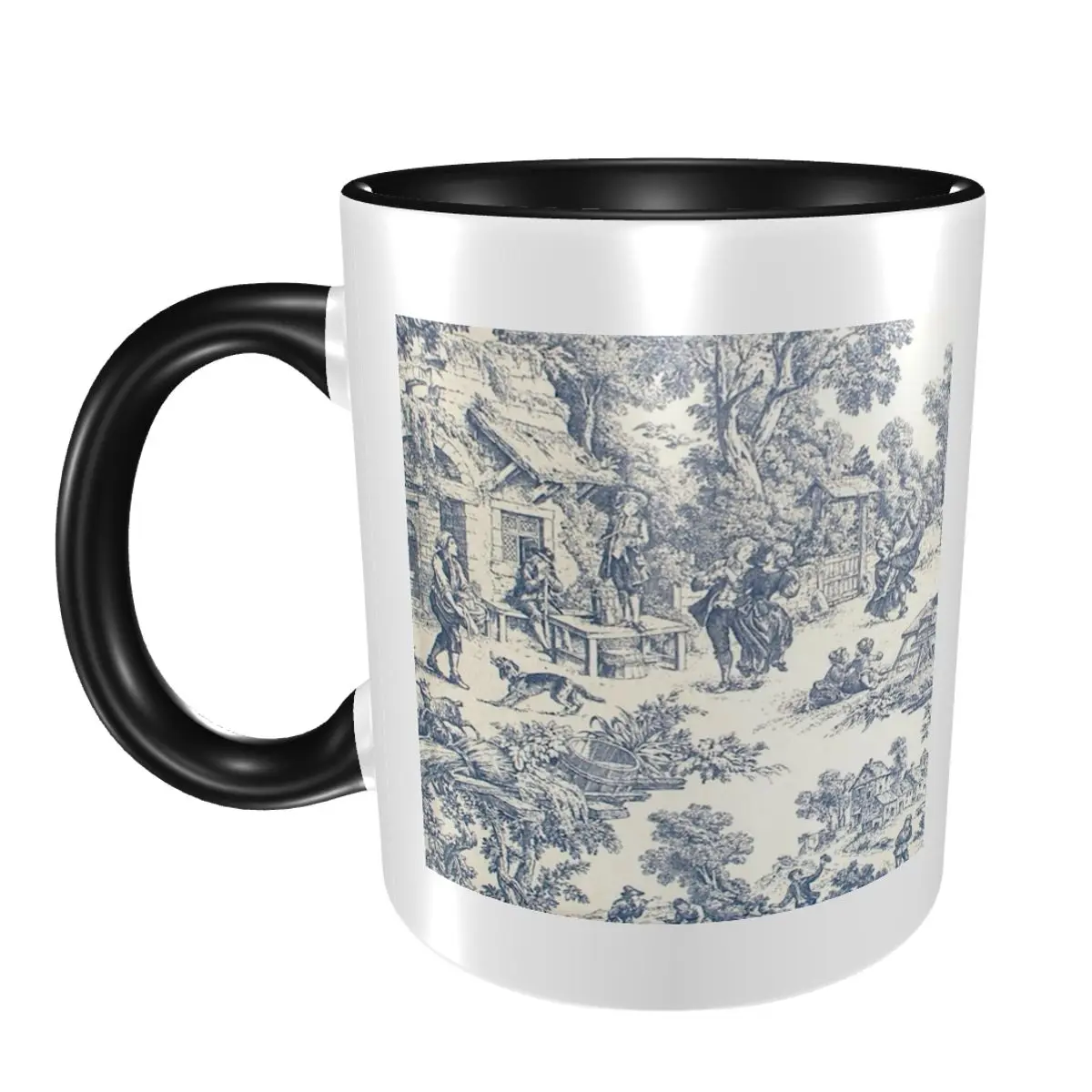 

Кружка с номером Toile De Jouy, забавные керамические кофейные чашки, чайные кружки, чашка для молока, посуда для напитков, подарок для друзей