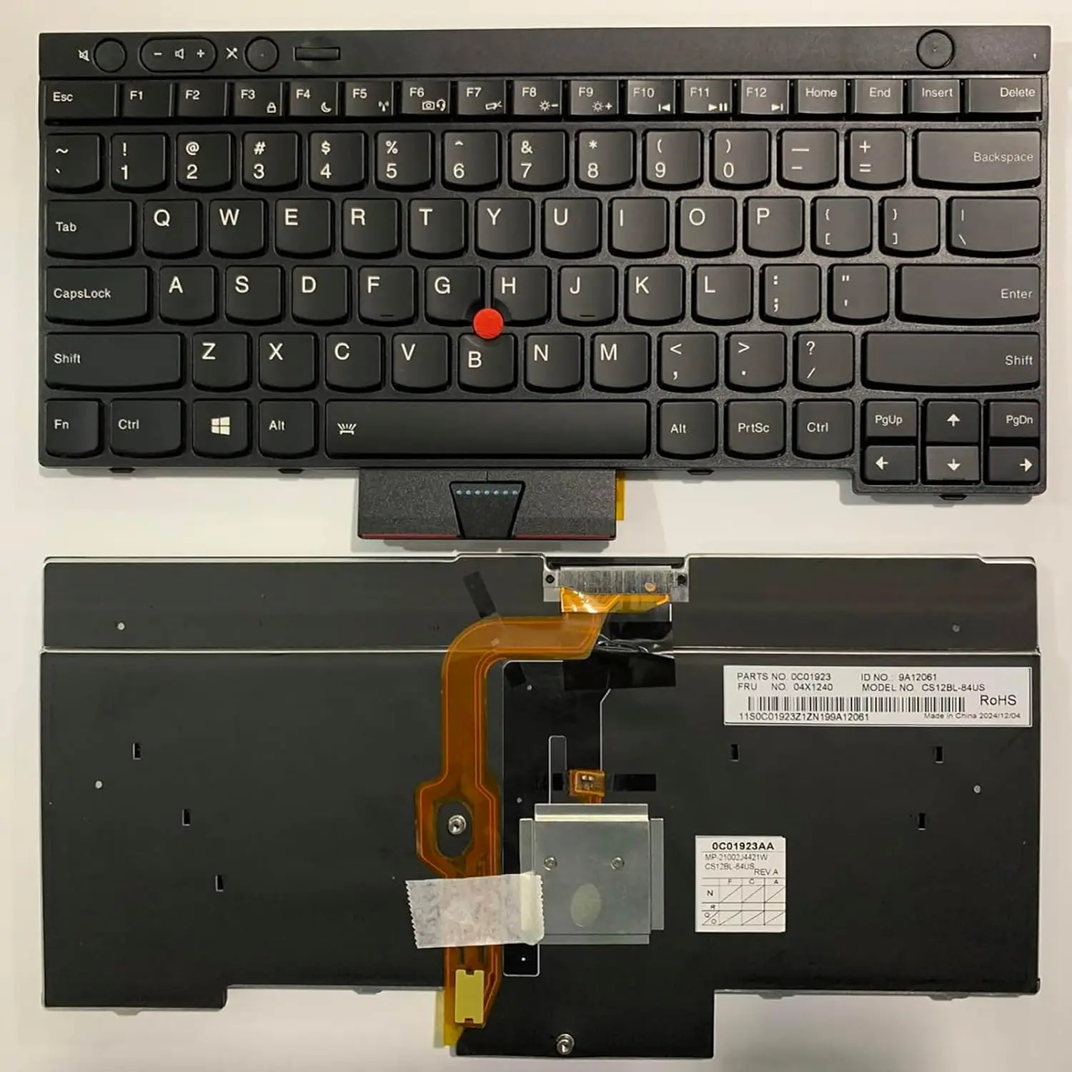 Keyboard for Lenovo Laptop ThinkPad T430 T430I T430S X230 X230T Keyboard T530 W530 L430 L530 04Y0490 with Pointer and Backlit