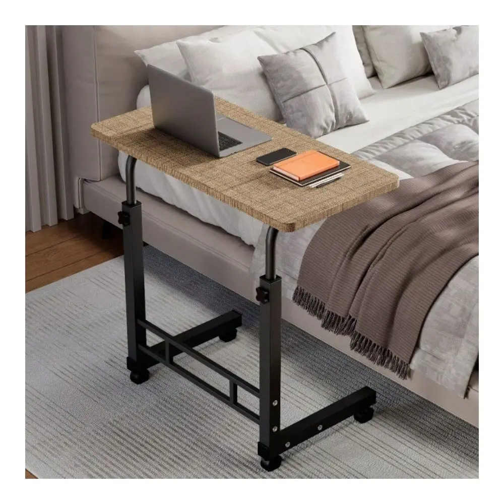 

Мобильный регулируемый по высоте столик для ноутбука на колесиках, прикроватный/придиванный столик для общежития и дома