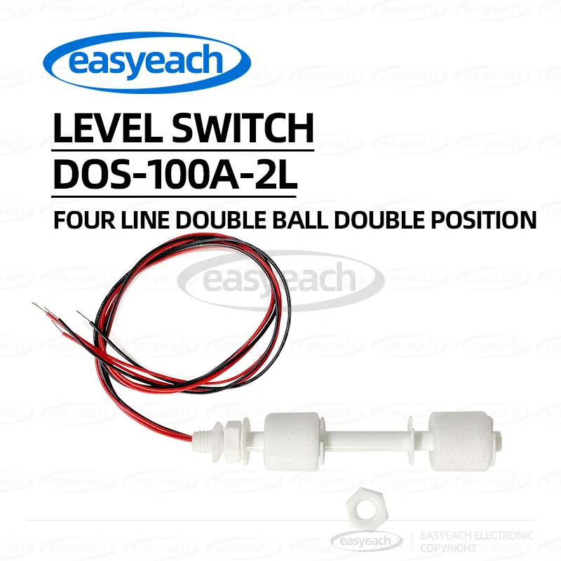 DOS-100A-2L Dual-Float, Dual-Level, Four-Wire Corrosion-Resistant Level Control Water Level Switch Sensor