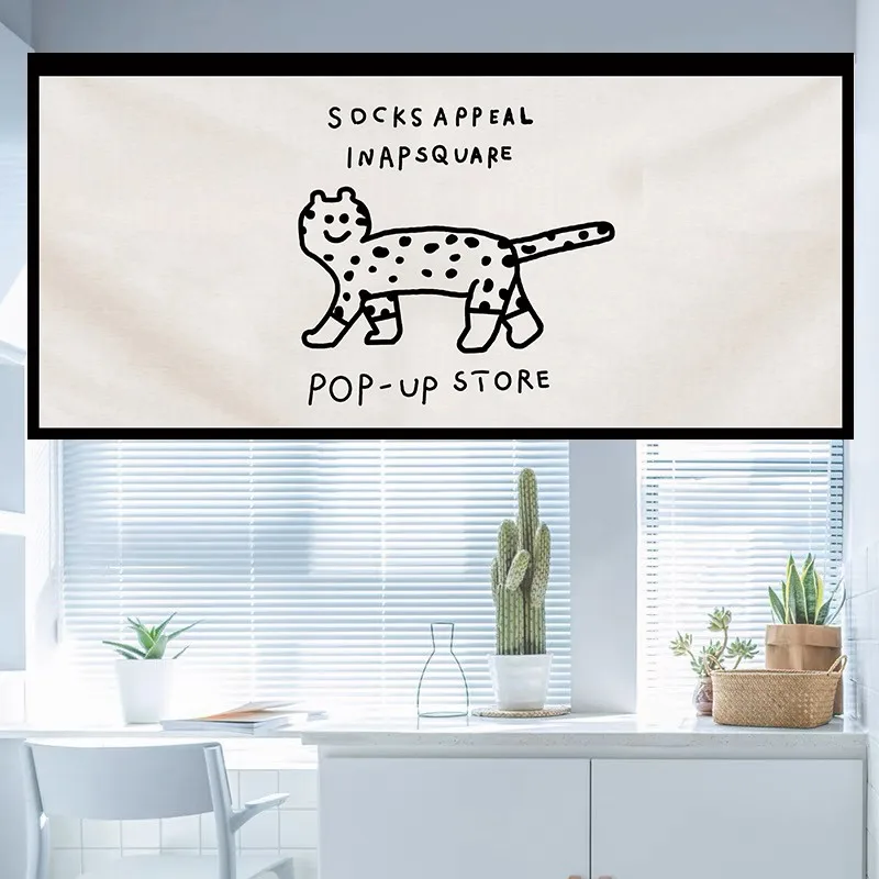 VIKAMA Kitchen Door Curtain Velac Free Punching Sundries Ugly Half Curtain Cabinet Dust Curtain Home Decoration