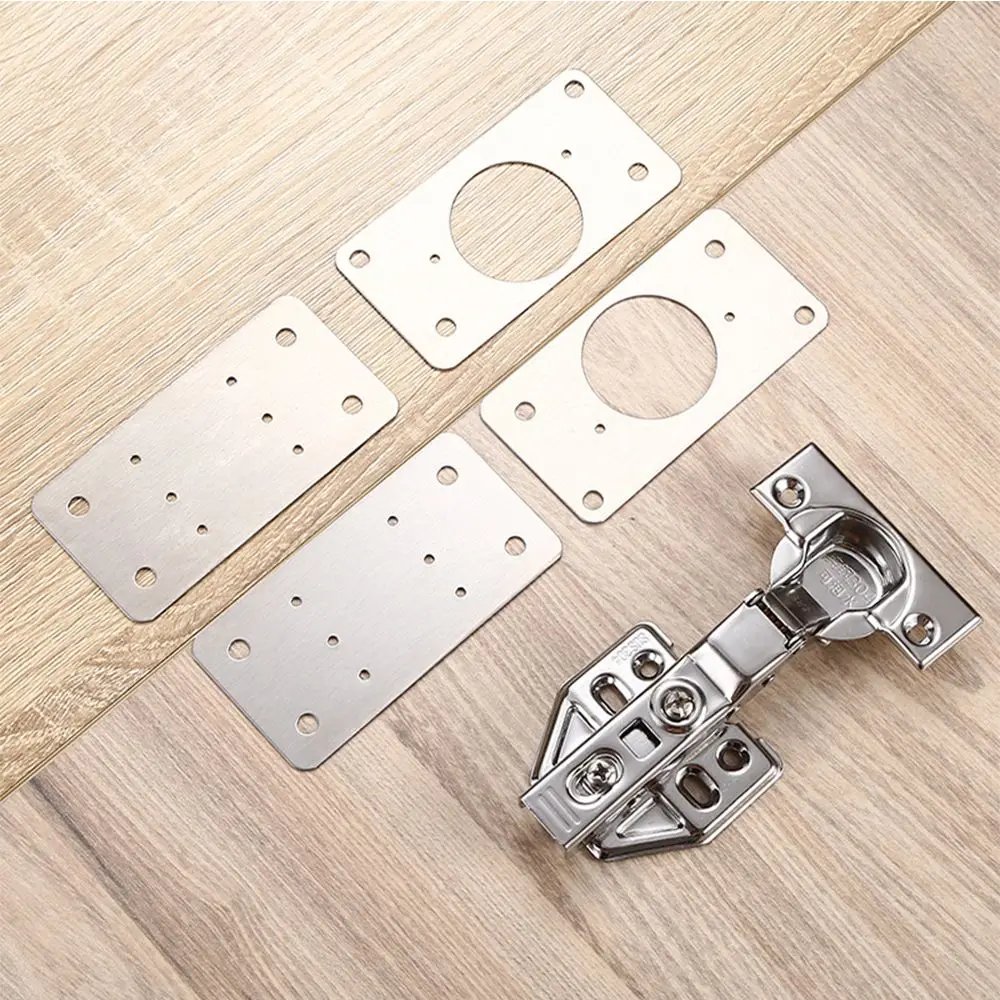 Cabinet Hinge Mounting Plate Set Hinge Fixing Plate Cabinet Window Repair Furniture Hardware Door Maintenance Installer Restorer