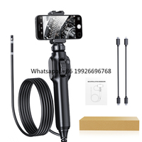 S43 OTG Waterproof Car Engine Inspection Camera Dual Lens 8mm Industrial Borescope with 1m 2m Semi Rigid Cable