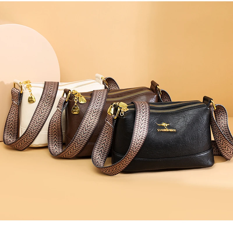 Sac A Main High Quality Soft Leather Luxury Purses And Handbags Female Bags Designer Multilayer Women Shoulder Crossbody Bags