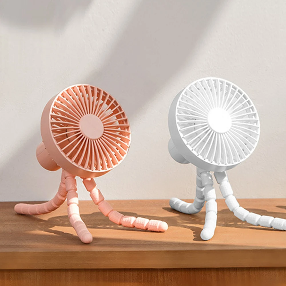 Biurko z wygiętym statywem Mini wentylator Dormitorium Student Ręczny wentylator USB Biuro Dom Przenośny wentylator do domowego biura, zielony