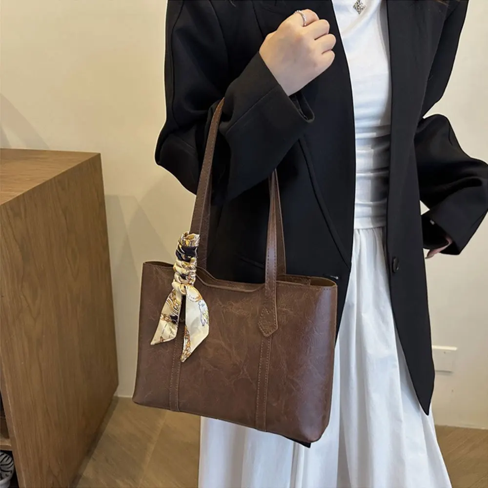 

Модная повседневная сумка премиум-класса в стиле ретро, сумка на плечо из искусственной кожи, портативная легкая большая вместительная сумка для работы и поездок на работу