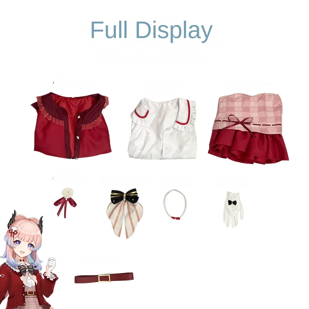 Genshin impact sangonomiya kokokomi akindo sushiro cosplay kostüm rosa kleid uniform set halloween party karneval outfit für mädchen