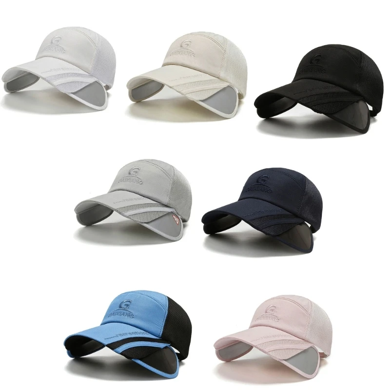 

Spring Summer Adult Retractable Brim Outdoor Leisure Baseball Adjustable Dropship