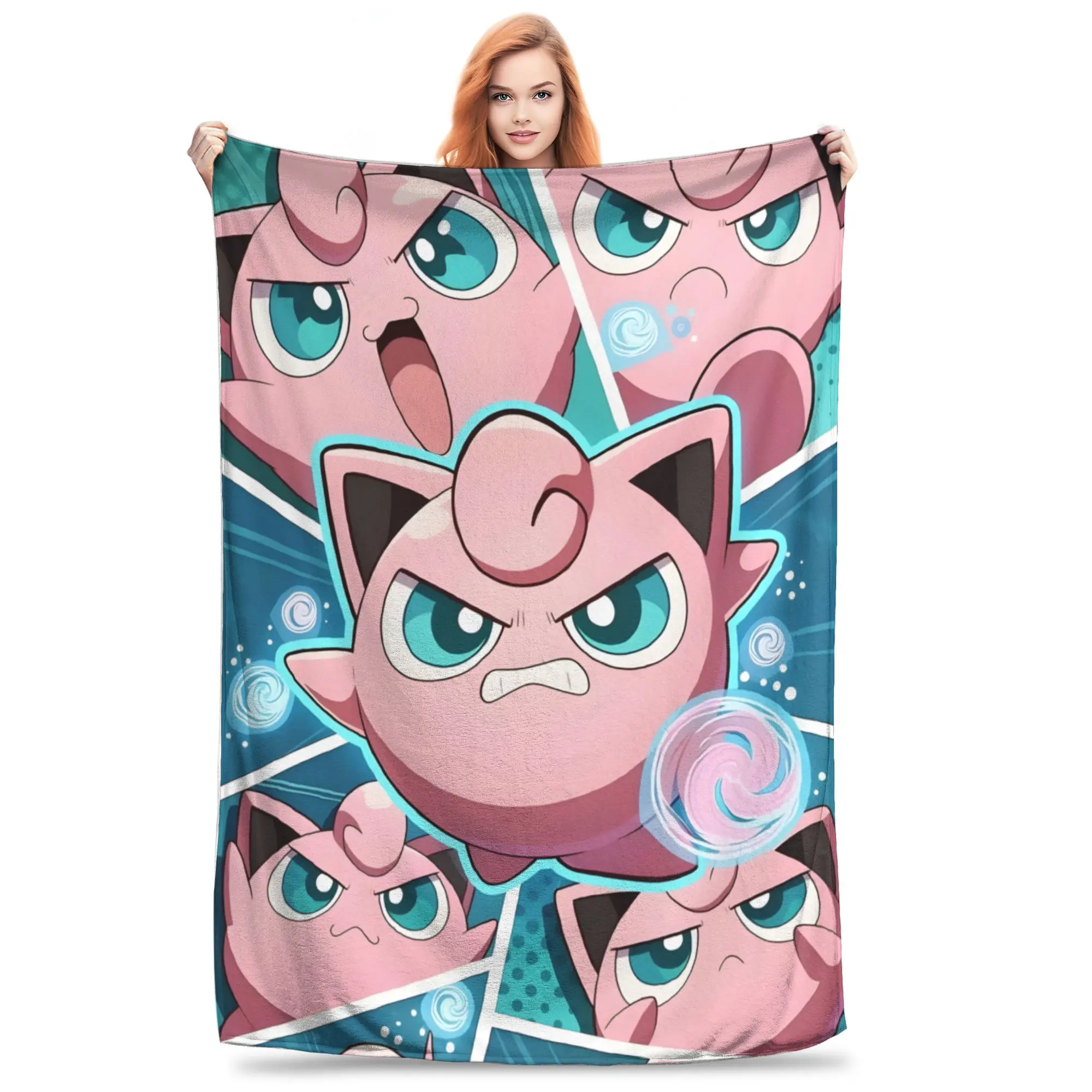 1PC Jigglypuff6  Winter Blankets for Adults Bedding Home Interior Sofa Knee