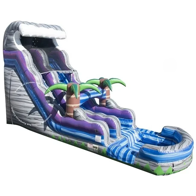 Hot Sale Dual Inflatable Water Slide Double lane Inflatable Water Slide with Detachable Pool for Sale