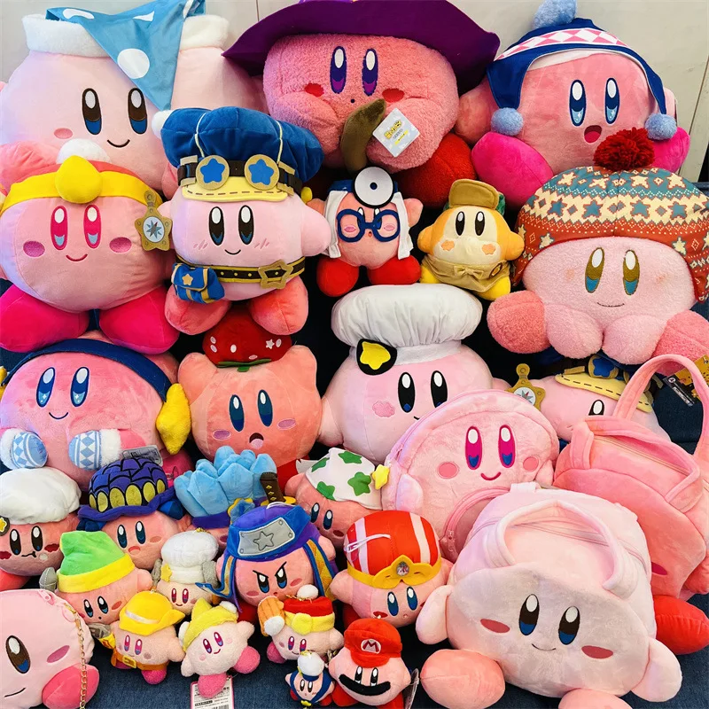 2024 New Cartoon Cute KIRBY Plush Toys Pillow Stuffed Anima Game Dream Magician Kawaill KIRBY Doll Modle Children Birthday Gift