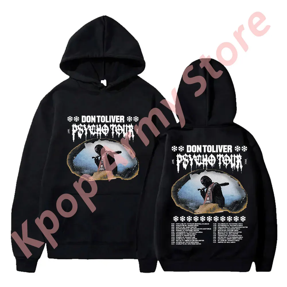 

Don Toliver Psycho Tour Merch Hoodies Winter Unisex Fashion Casual HipHop Style Streetwear Hooded Sweatshirts